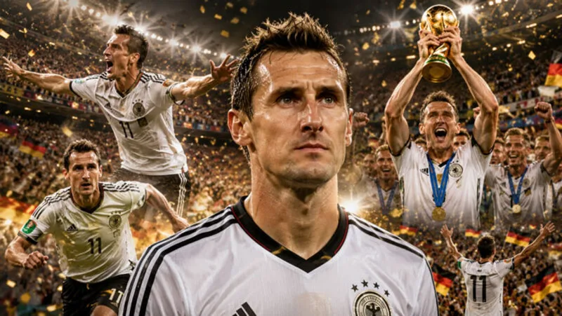 Miroslav Klose là chân sút số một lịch sử World Cup với 16 bàn thắng cho đội tuyển Đức.