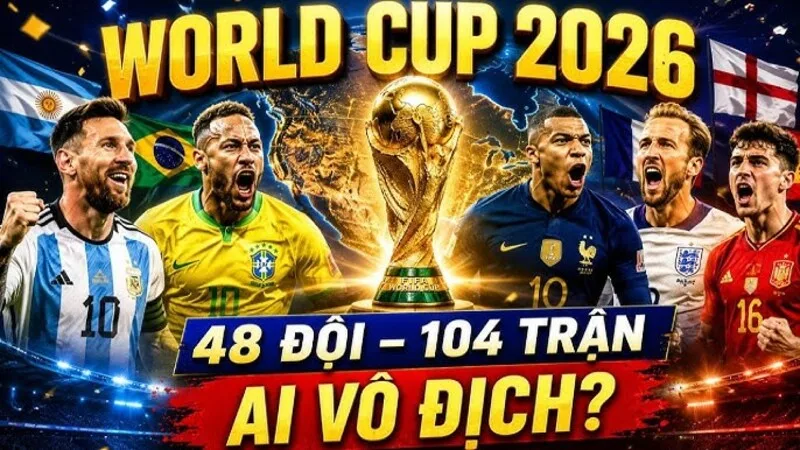 World Cup 2026 sẽ có 48 đội, 104 trận và được đồng tổ chức bởi Mỹ, Mexico, Canada.