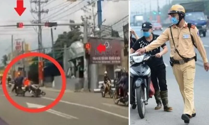Lỗi phạt vượt đèn đỏ xe máy nghiêm trọng hơn nếu gây tai nạn