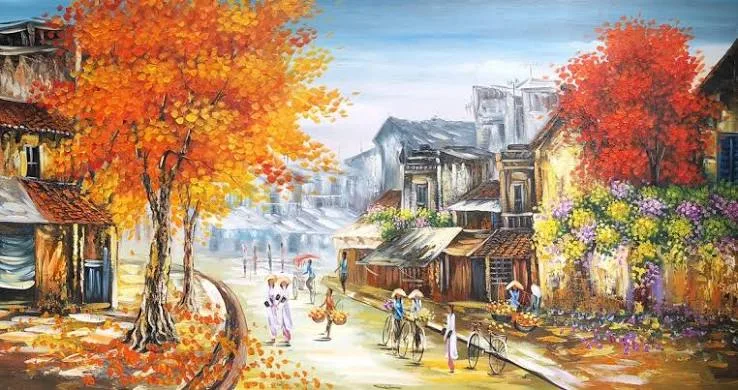 Tranh vẽ phong cảnh mùa thu