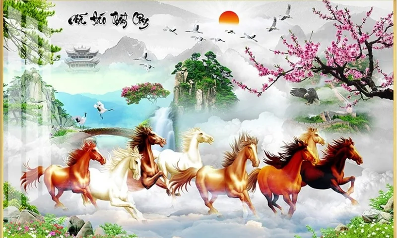 Chọn đúng bố cục giúp tránh hiểu sai ý nghĩa tranh mã đáo thành công trong phong thủy