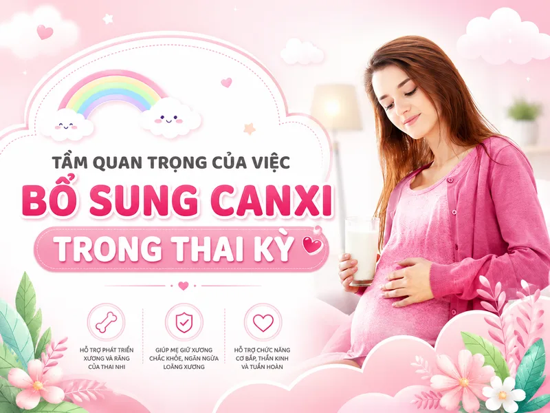 Canxi đóng vai trò quan trọng đối với hệ xương của thai nhi và sức khỏe của mẹ trong suốt thai kỳ